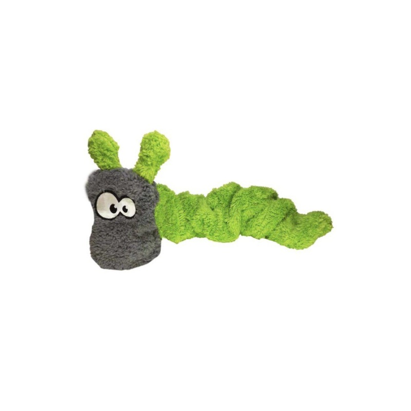 Cycle Dog Duraplush Coil Caterpillar Dog Toy Medium Green