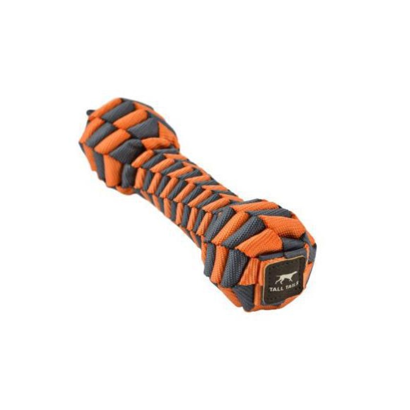 Tall Tails Braided Bone Orange Dog Toy Large 9 in