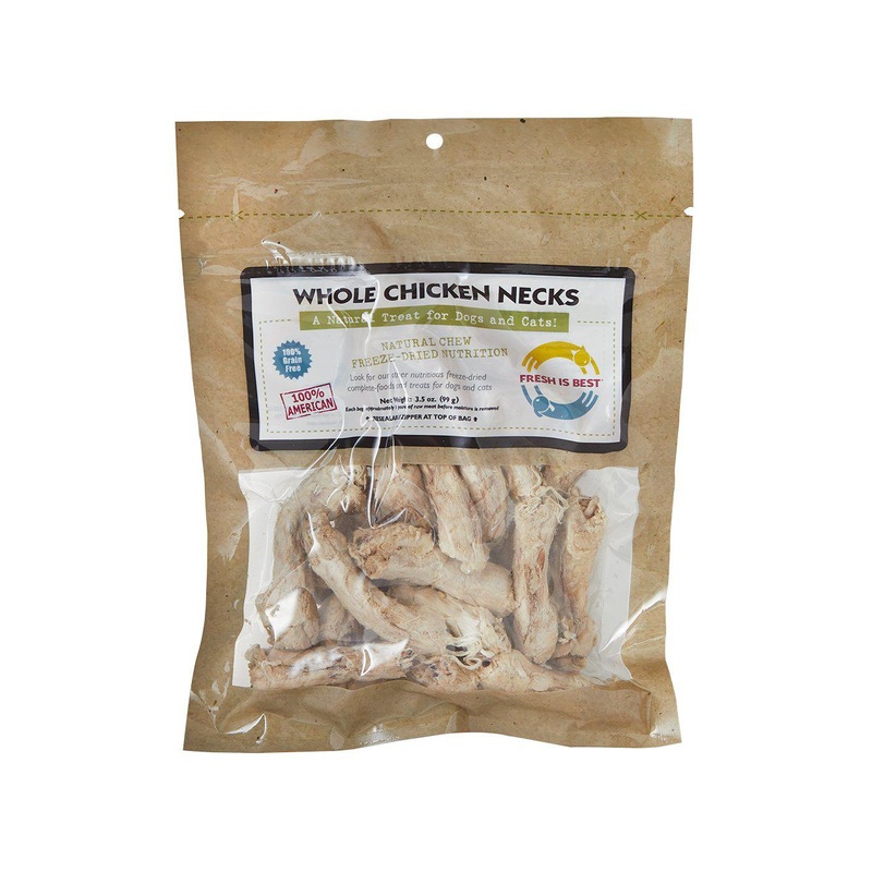 Fresh is Best Whole Chicken Necks Pet Treats 3.5 oz