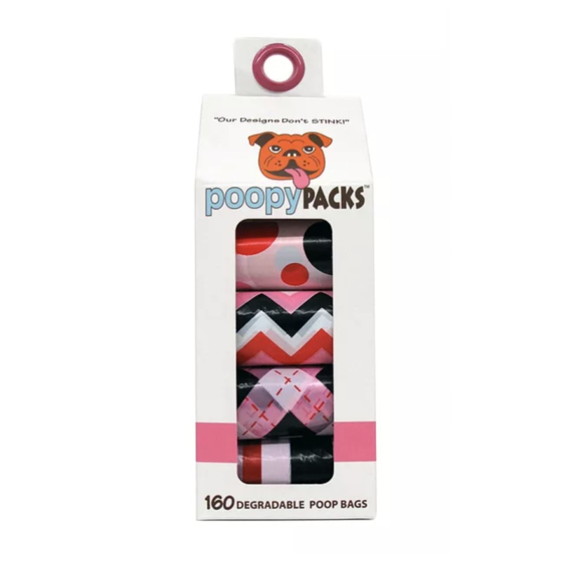 Metro Paws Poopy Packs Pink 8-Pack Dog Bags 8 Ct