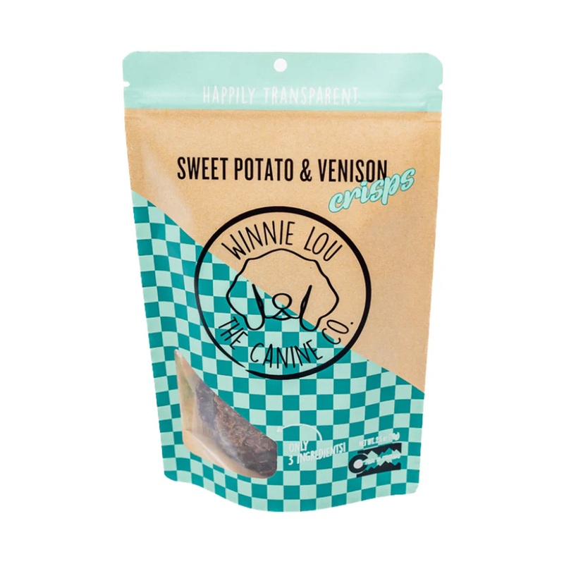 Winnie Lou Sweet Potato and Venison Crisps Dog Treats 4 oz