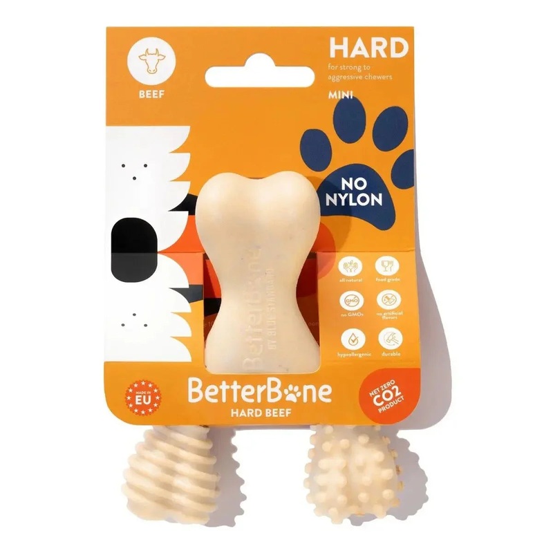 BetterBone Hard Beef Dog Chew Toy Mini