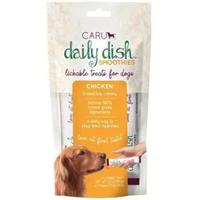 Caru Pet Food Daily Dish Smoothies Chicken Flavored Lickable Dog Treats