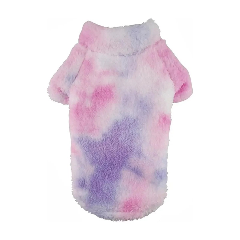Doggie Design Soft Plush Dog Pullover Tie Dye Pink & Purple Blend XSmall