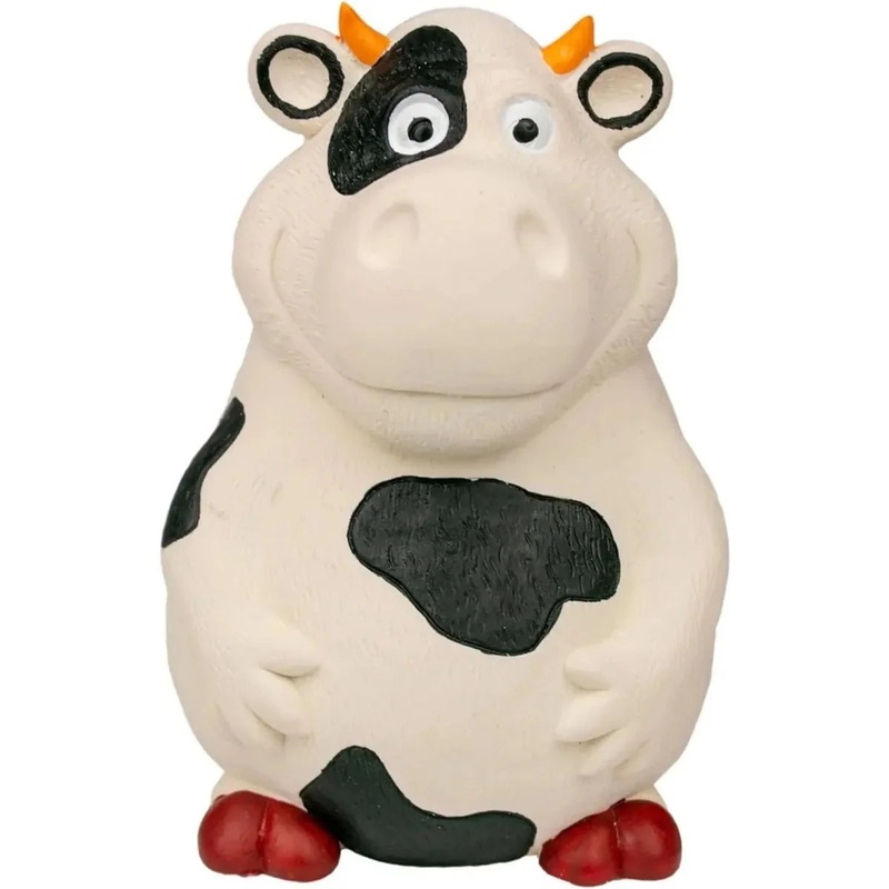 Territory Farm Squeaker Natural Rubber Animal Dog Toy Pig