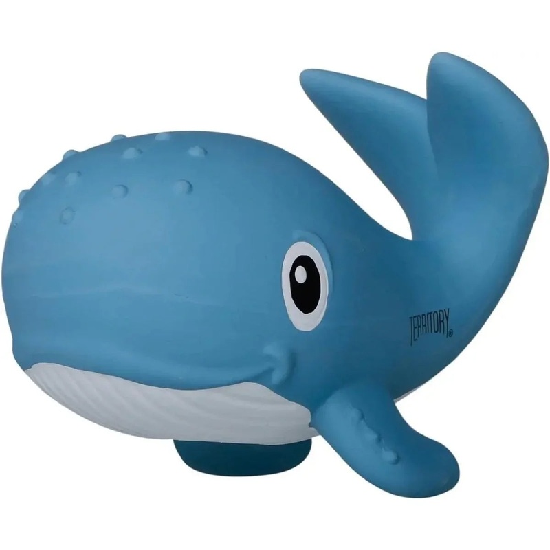 Territory Sea Squeaker Natural Rubber Animal Dog Toy Whale