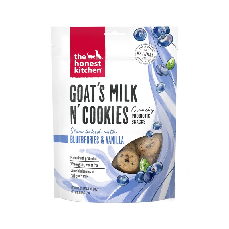 The Honest Kitchen Goat’s Milk N’ Cookies Blueberries and Vanilla Dog Treats 8 oz