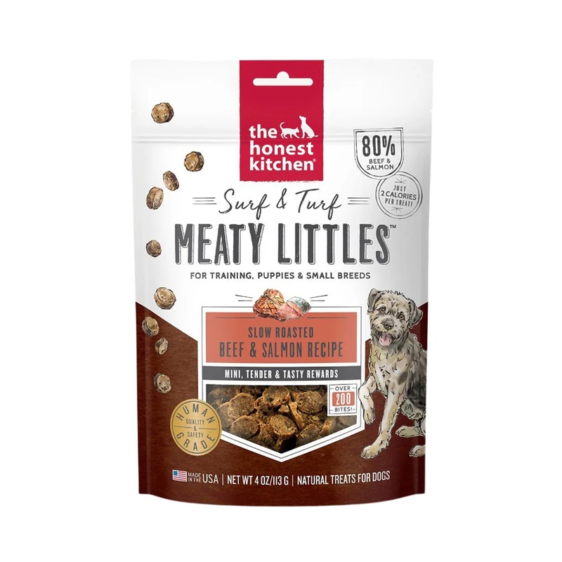 The Honest Kitchen Surf and Turf Meaty Littles Beef and Salmon Dog Treats 4 oz