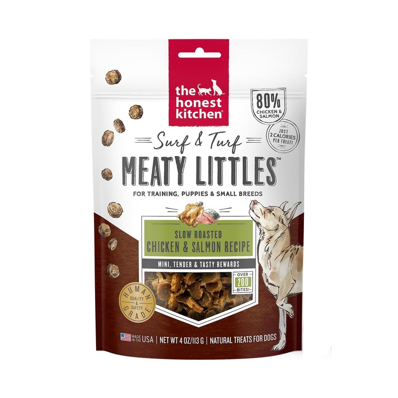 The Honest Kitchen Surf and Turf Meaty Littles Chicken and Salmon Dog Treats 4 oz