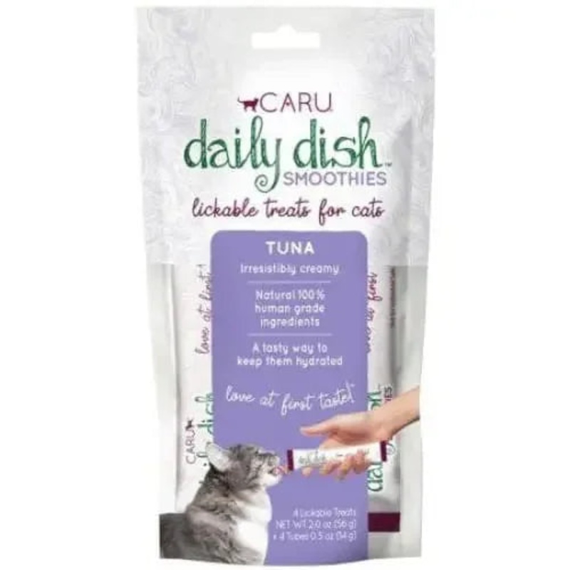 Caru Pet Food Daily Dish Smoothies Tuna Flavored Lickable Cat Treats