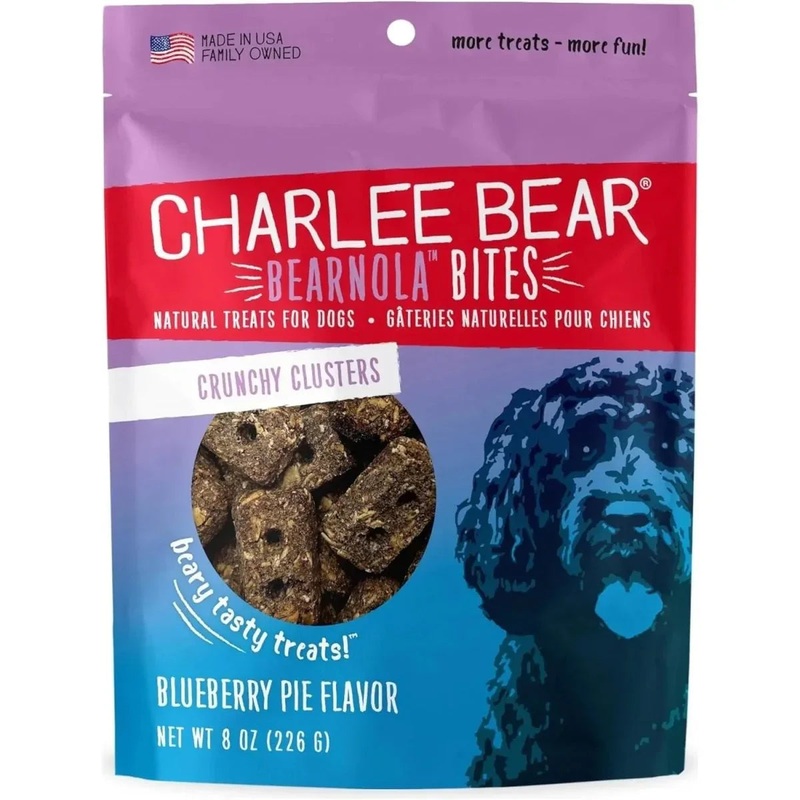 Charlee Bear Bearnola Bites Dog Treats 8oz. Blueberry Pie