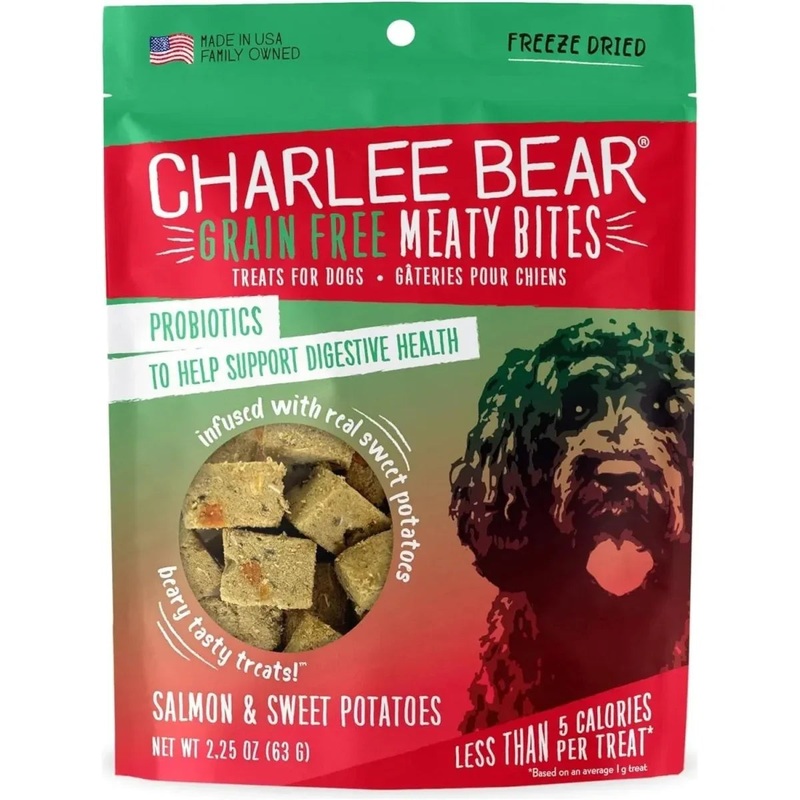Charlee Bear Meaty Bites Dog Treats 2.5oz Salmon & Sweet Potatoes