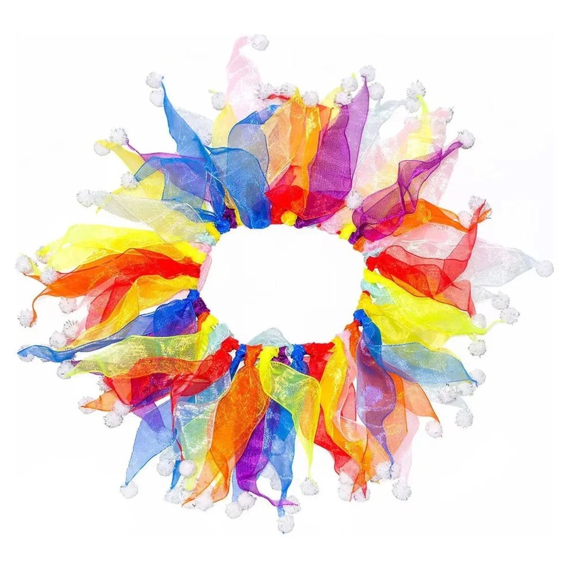 Multipet Party Pom Pom Dog Collar Small Multicolor