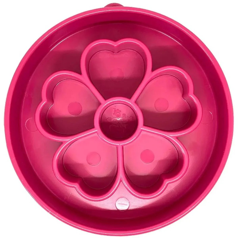 SodaPup Flower eBowl Enrichment Slow Feeder Bowl  8″ Pink