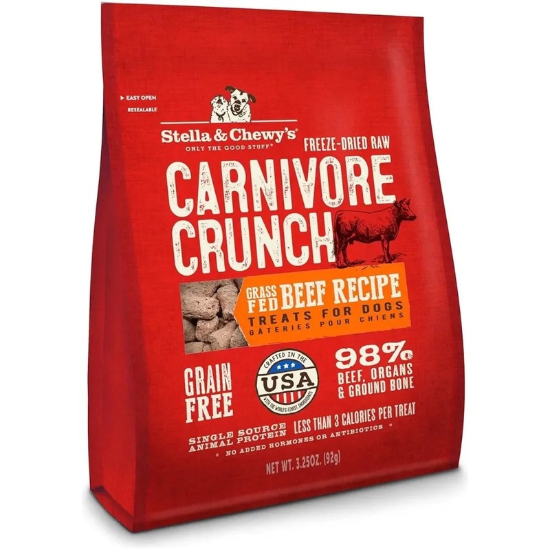 Stella & Chewy’s Carnivore Crunch Freeze Dried Dog Treats 3.25 oz Beef