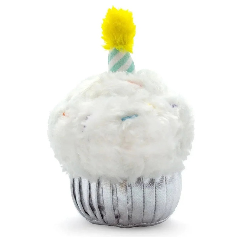 ThoozyPet Birthday Cupcake Plush Dog Toy 7″