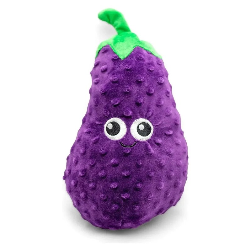 ThoozyPet Eggplant Plush Dog Toy 10″