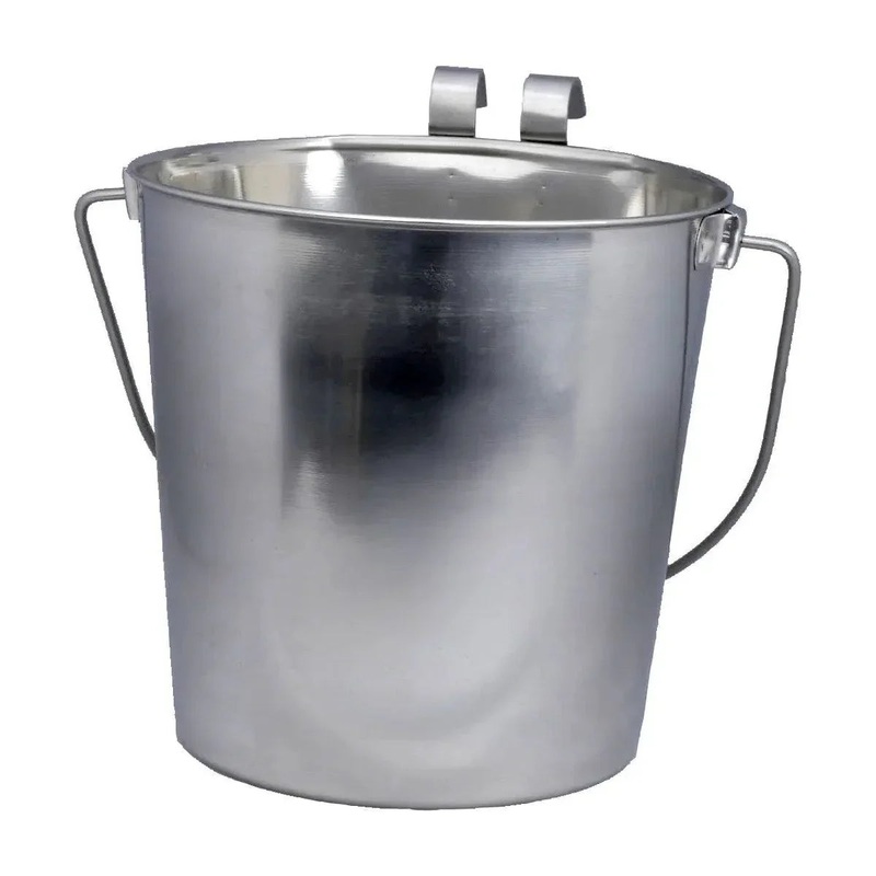 ThoozyPet Heavy Duty Flat Sided Pail with Two Hooks 1 Qt.