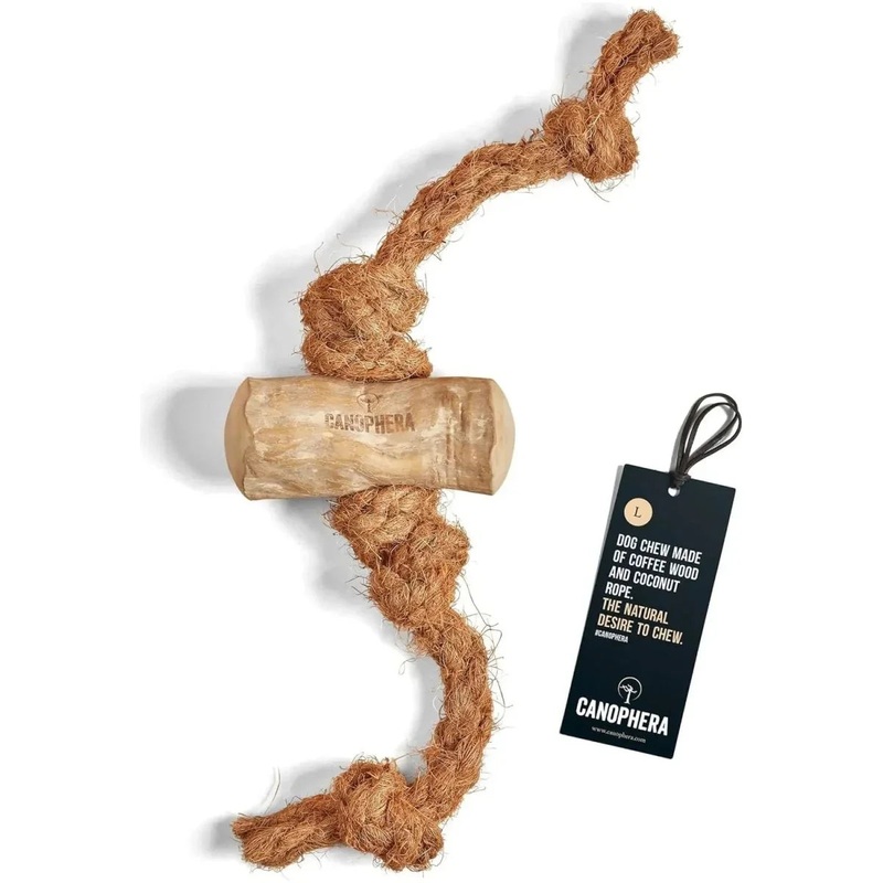 Canophera Coffee Wood & Coconut Rope Dog Toy for All Breeds Small