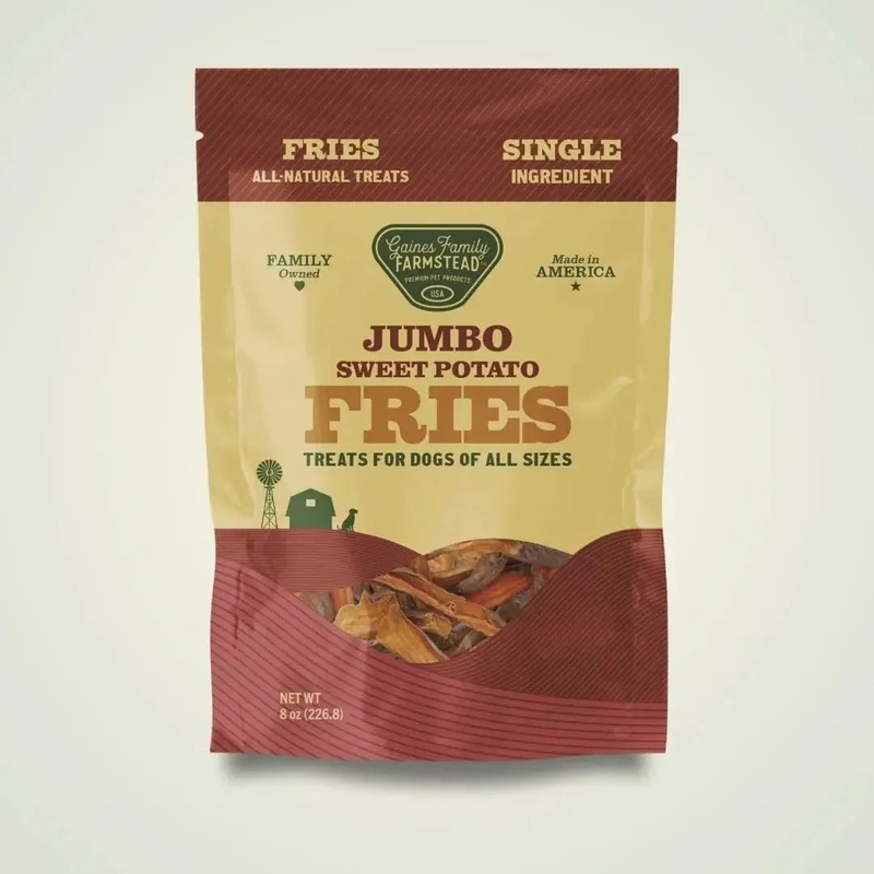 Gaines Family Farmstead Jumbo Sweet Potato Fries Grain-Free Dog Treats 8oz