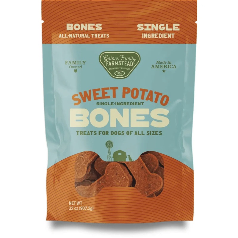 Gaines Family Farmstead Sweet Potato Bones Grain-Free Dog Treats 8oz