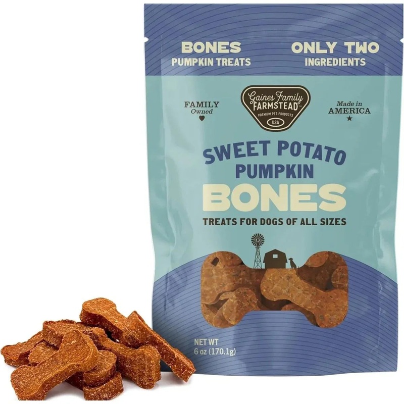 Gaines Family Farmstead Sweet Potato Pumpkin Bones Dog Treats 6oz
