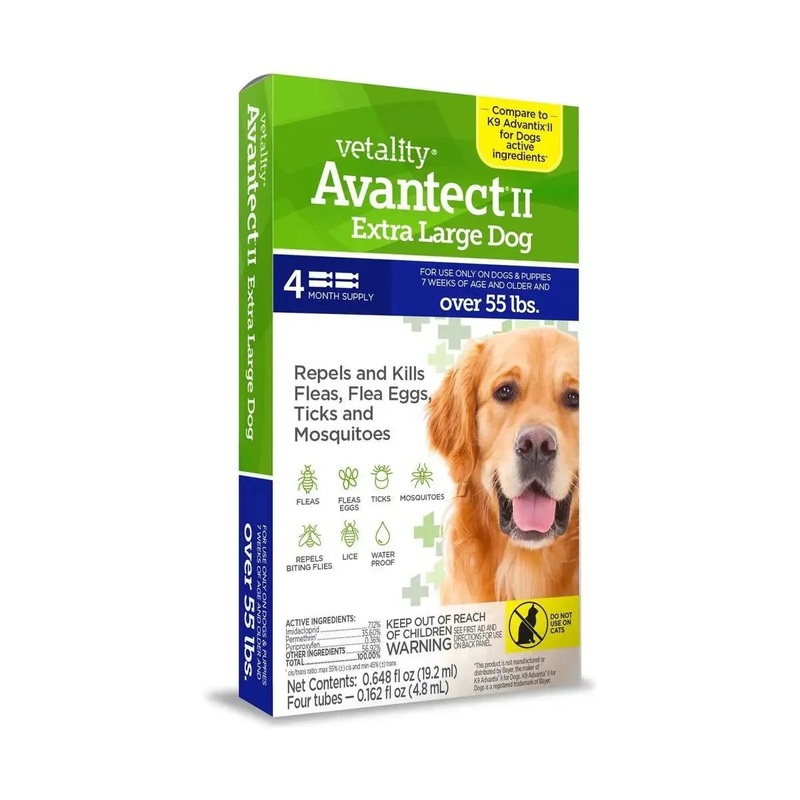 Vetality Avantect II Flea and Tick Collar for Dogs 4-10 lbs