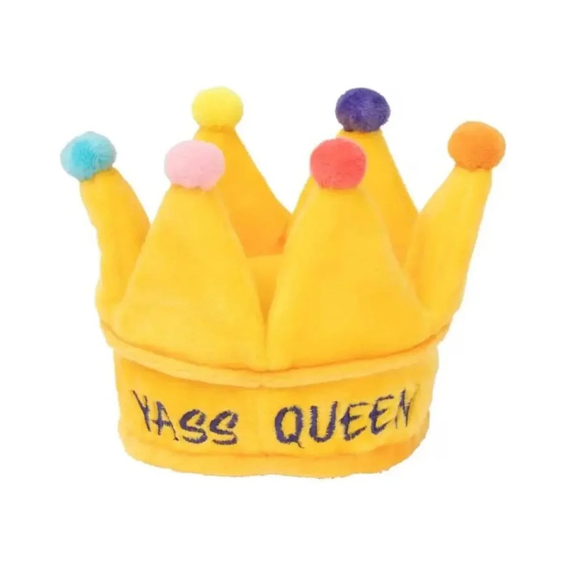 FuzzYard Yass Queen Crown Plush Dog Toy
