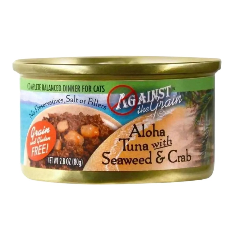 Against the Grain Aloha Tuna With Seaweed & Crab Dinner For Cats 2.8-oz, case of 24