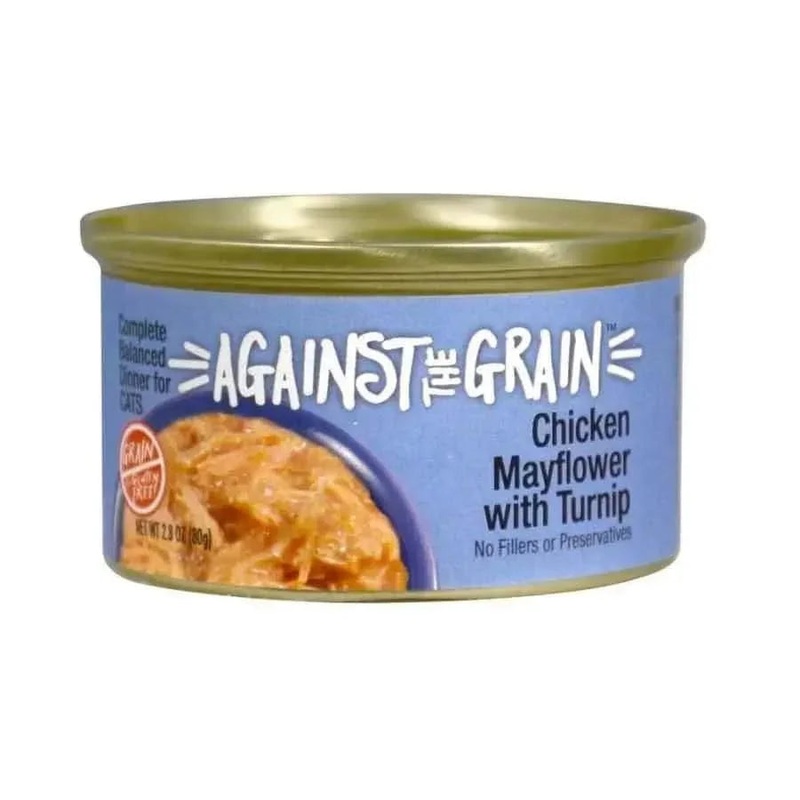 Against the Grain Chicken Mayflower With Turnip Dinner For Cats 2.8-oz, case of 24