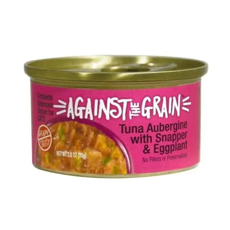 Against the Grain Tuna Aubergine With Snapper & Eggplant Wet Cat Food 24ea/2.8 oz