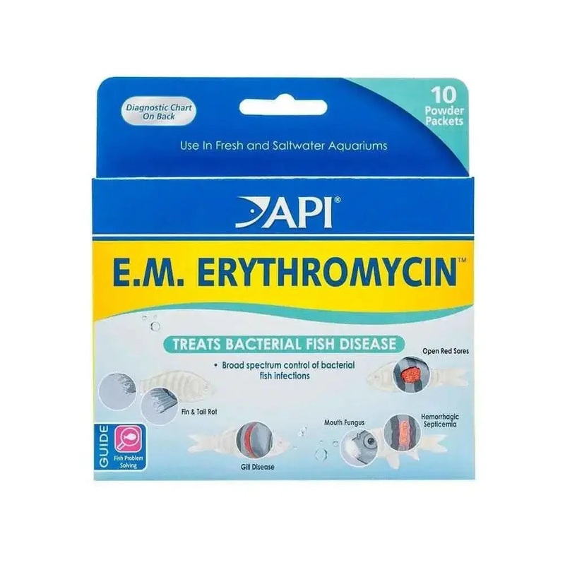 API E.M. Erythromycin Freshwater Fish Powder Medication