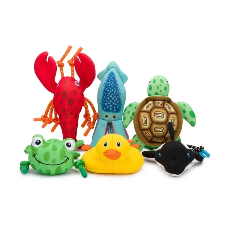 fabdog Floatie Water Outdoor Plush Dog Toy Lobster