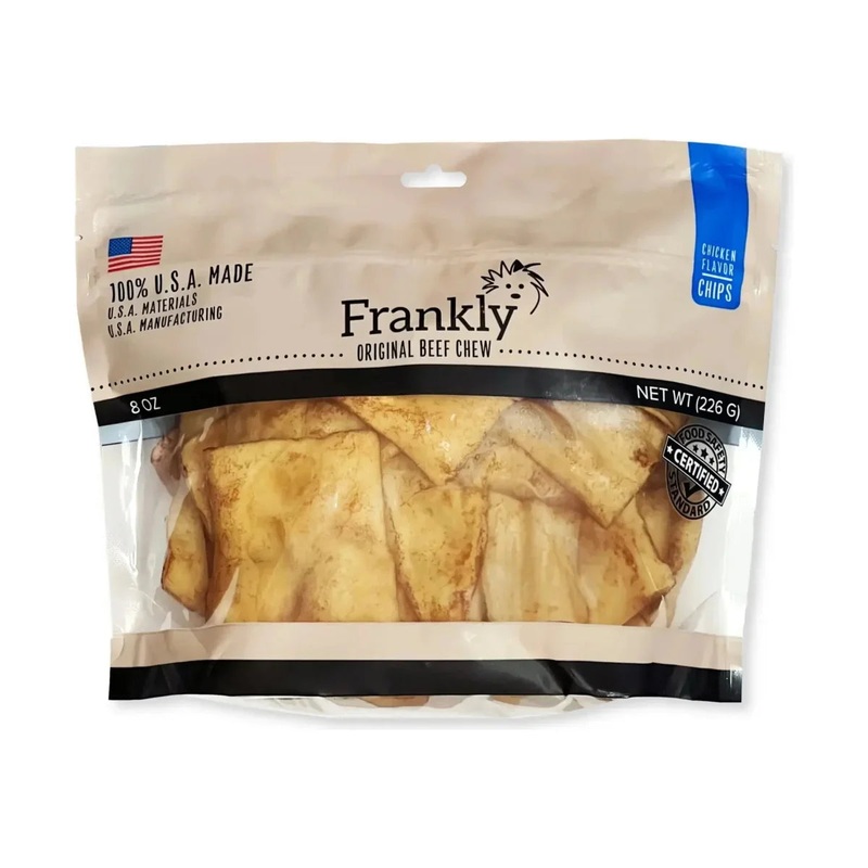 Frankly Pet Long-Lasting Chew Chips for Happy, Healthy Dogs 8oz Natural