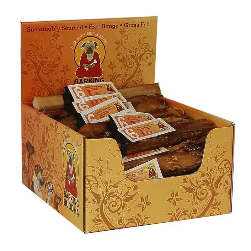 Barking Buddha Jumbo Bully Stick 6″ – Case of 25