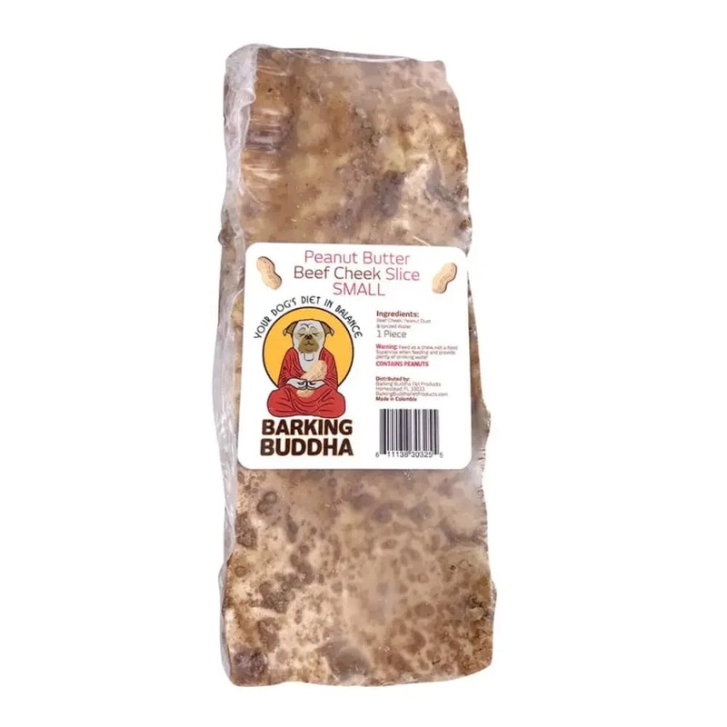 Barking Buddha Peanut Butter Beef Cheek Slice Small – Case of 30