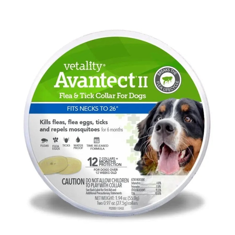 Vetality Avantect II Flea & Tick Collar for Dogs 2 ct 26 in
