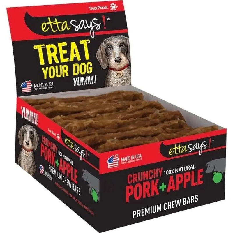 Etta Says! Premium Crunchy Bars Pork & Apple Dog Treats 12 pk