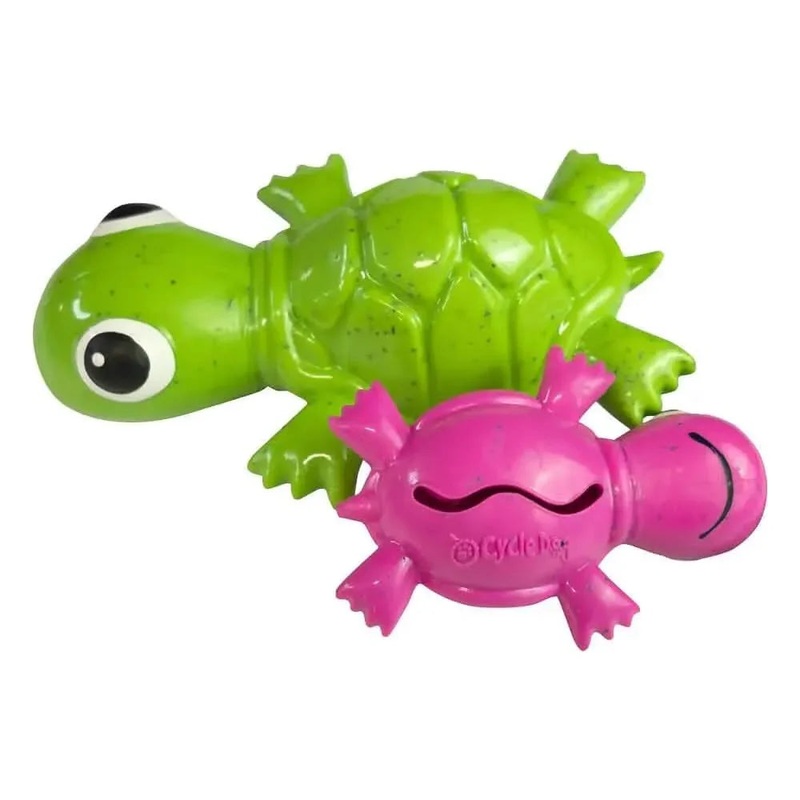 Cycle Dog 3-Play Turtle Dog Toy Blue Small: Length 4.5″