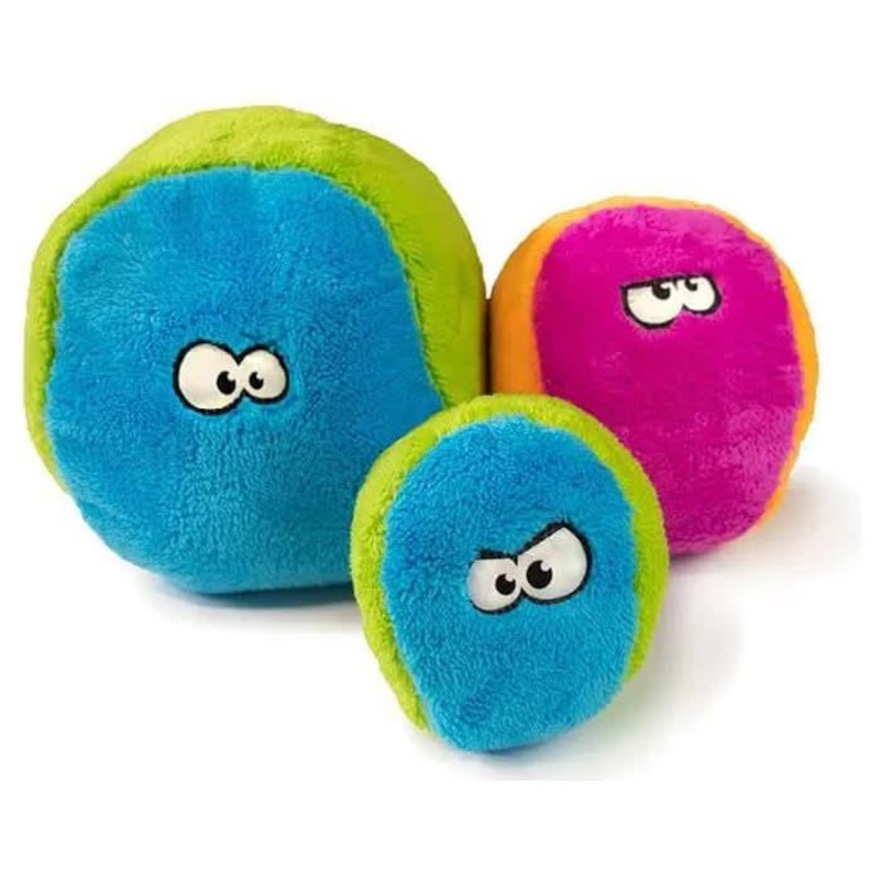 Cycle Dog Duraplush Fuzzball Dog Toy Blue/Green Small: approx 5″ (12 cm) diameter