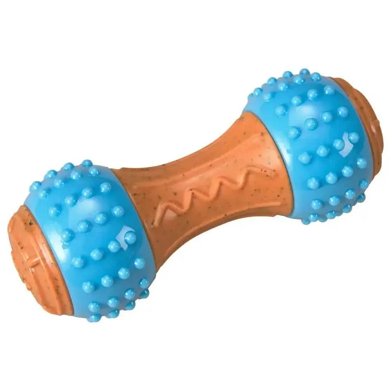 Spot Ethical Products Spot Bambone Giggler Peanut Butter Dog Toy Dumbell