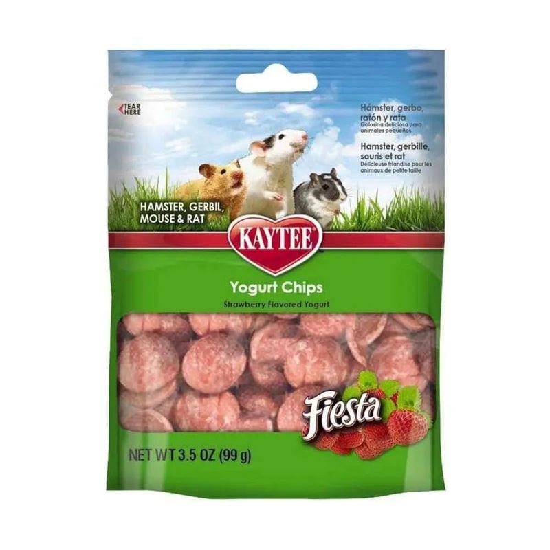 Kaytee Fiesta Strawberry Flavor Yogurt Chips for Small Animal 3.5 Oz