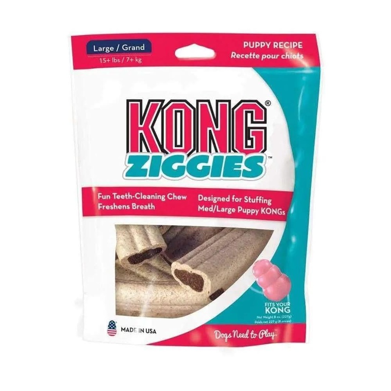 Kong Ziggies Puppy Dog Treats Tan Large, 8 Oz
