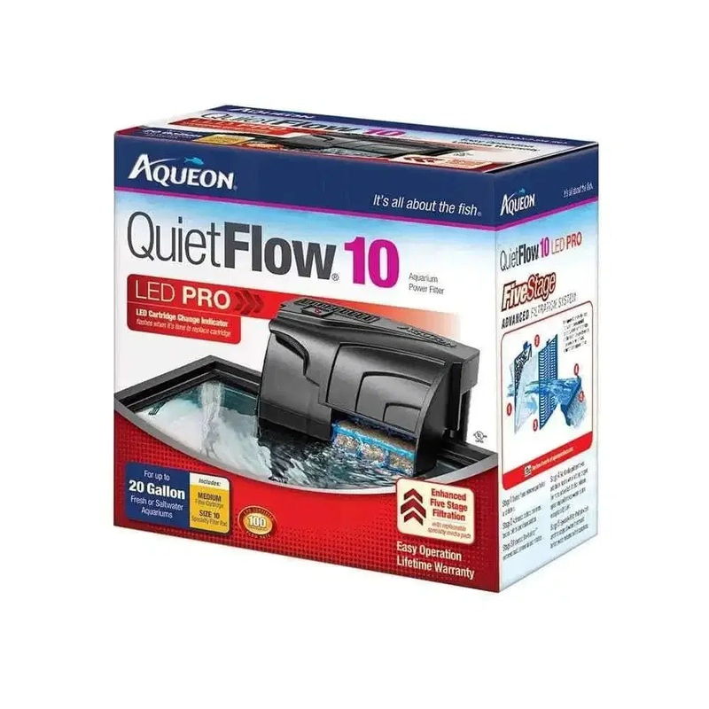 Aqueon Quietflow LED Pro Aquarium Power Filter Size 10