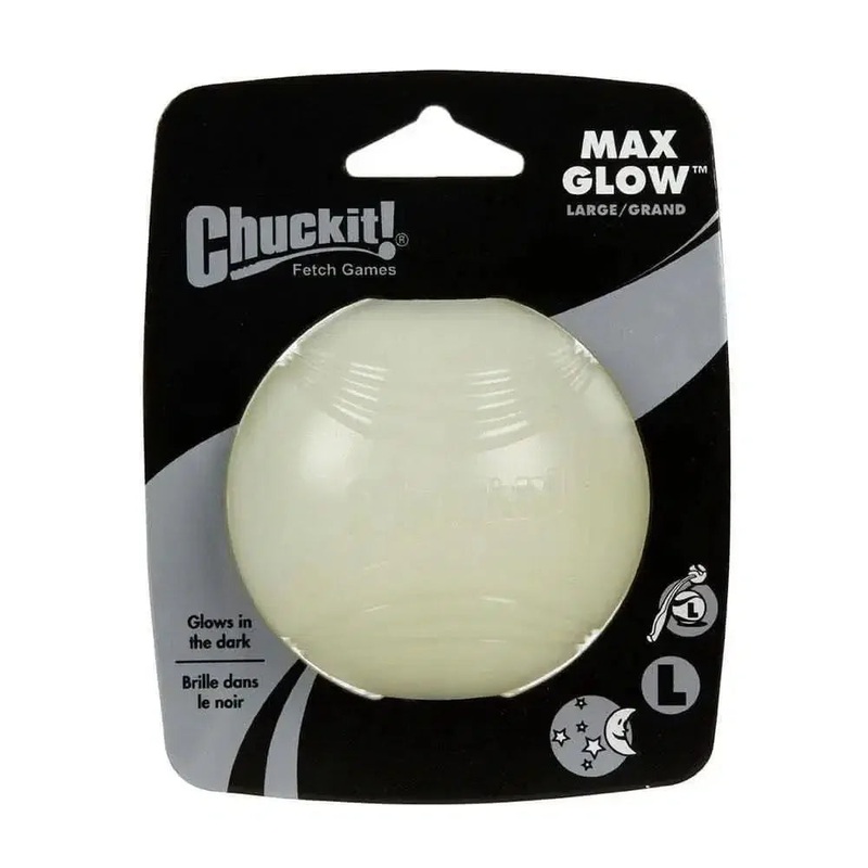 Chuckit! Max Glow Ball Dog Toys Glow White Color Small