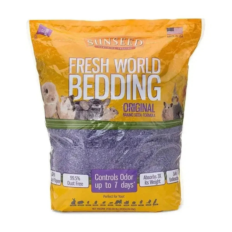 Sunseed Fresh World Small Animal Bedding Purple Color 975 Cubic Feet