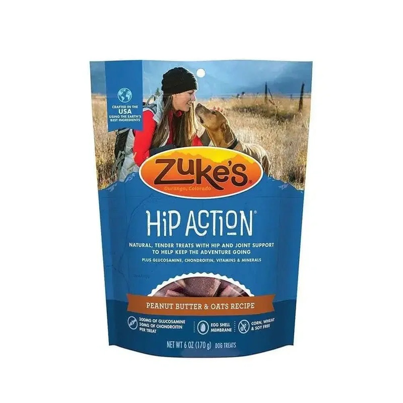 Zuke’s Hip Action Peanut Butter & Oats Recipe Dog Treats 6 oz