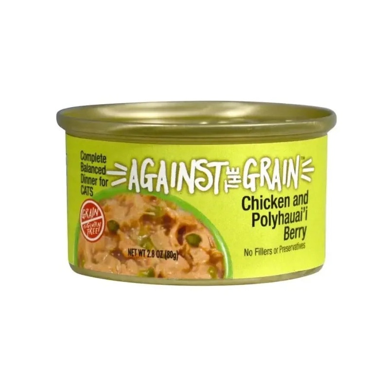 Against the Grain Chicken & Polyhauai’I Berry Dinner Wet Cat Food 24ea/2.8 oz