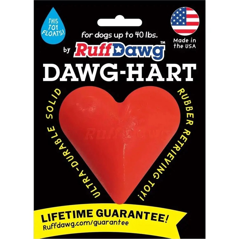 Ruff Dawg Dawg-Hart Tough Rubber Dog Chew Toy Small