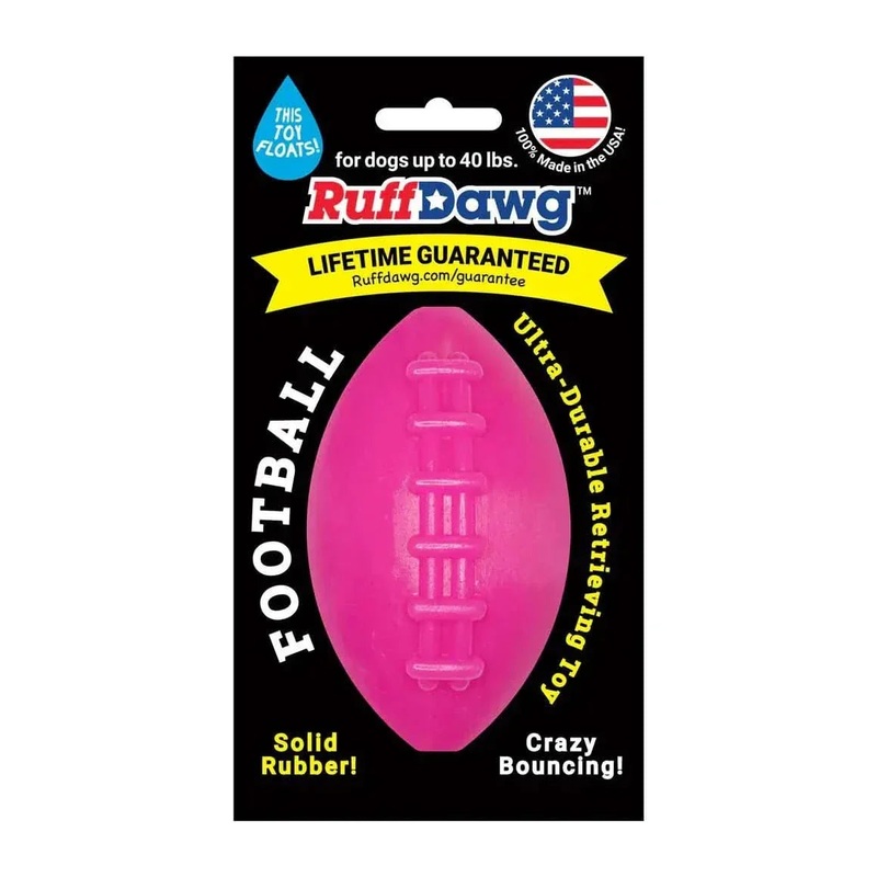 Ruff Dawg Football Tough Rubber Dog Chew Toy Small 4″x2.5″